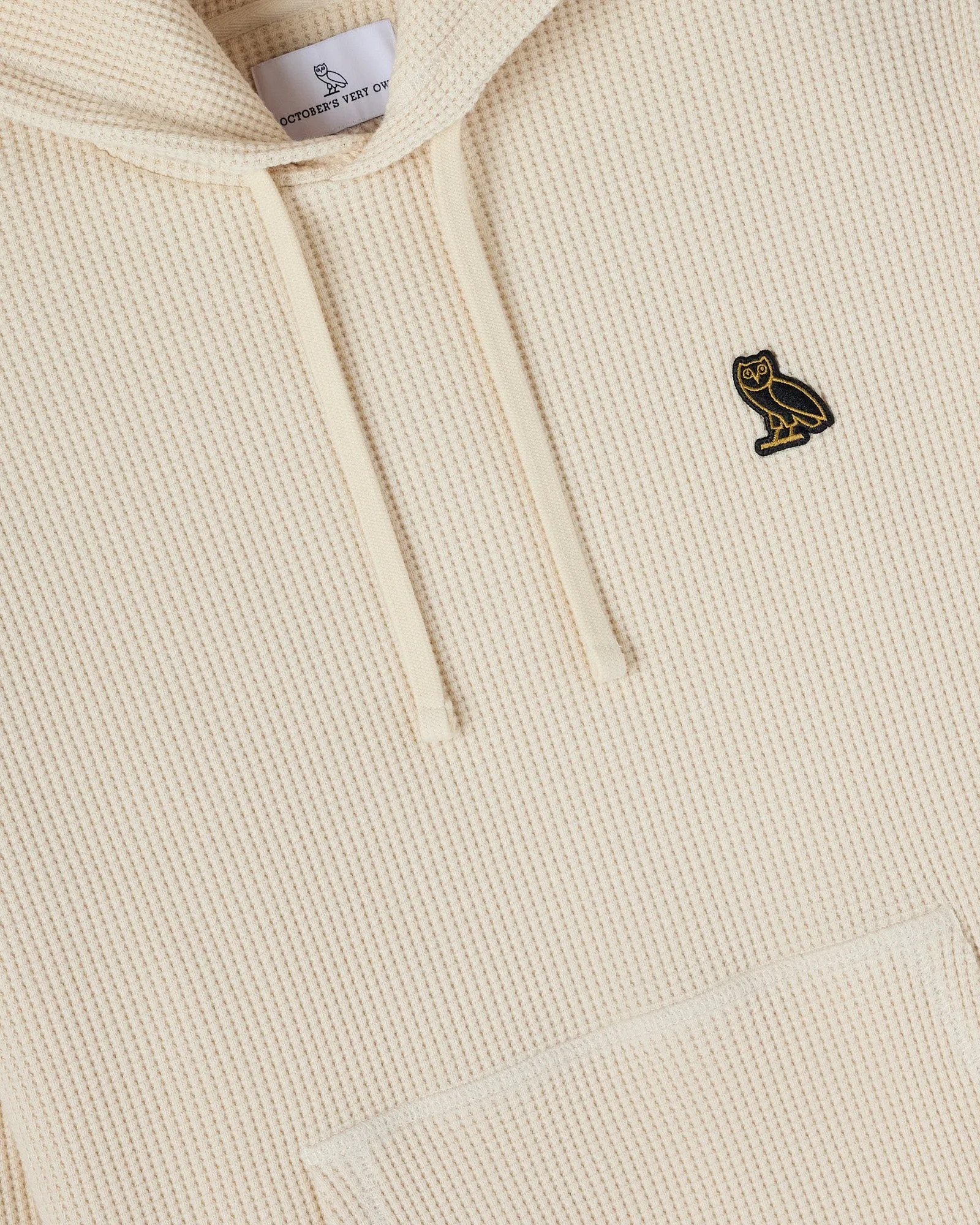 Jersey Lined Waffle Hoodie - Cream sold by OVO product image thumbnail 3
