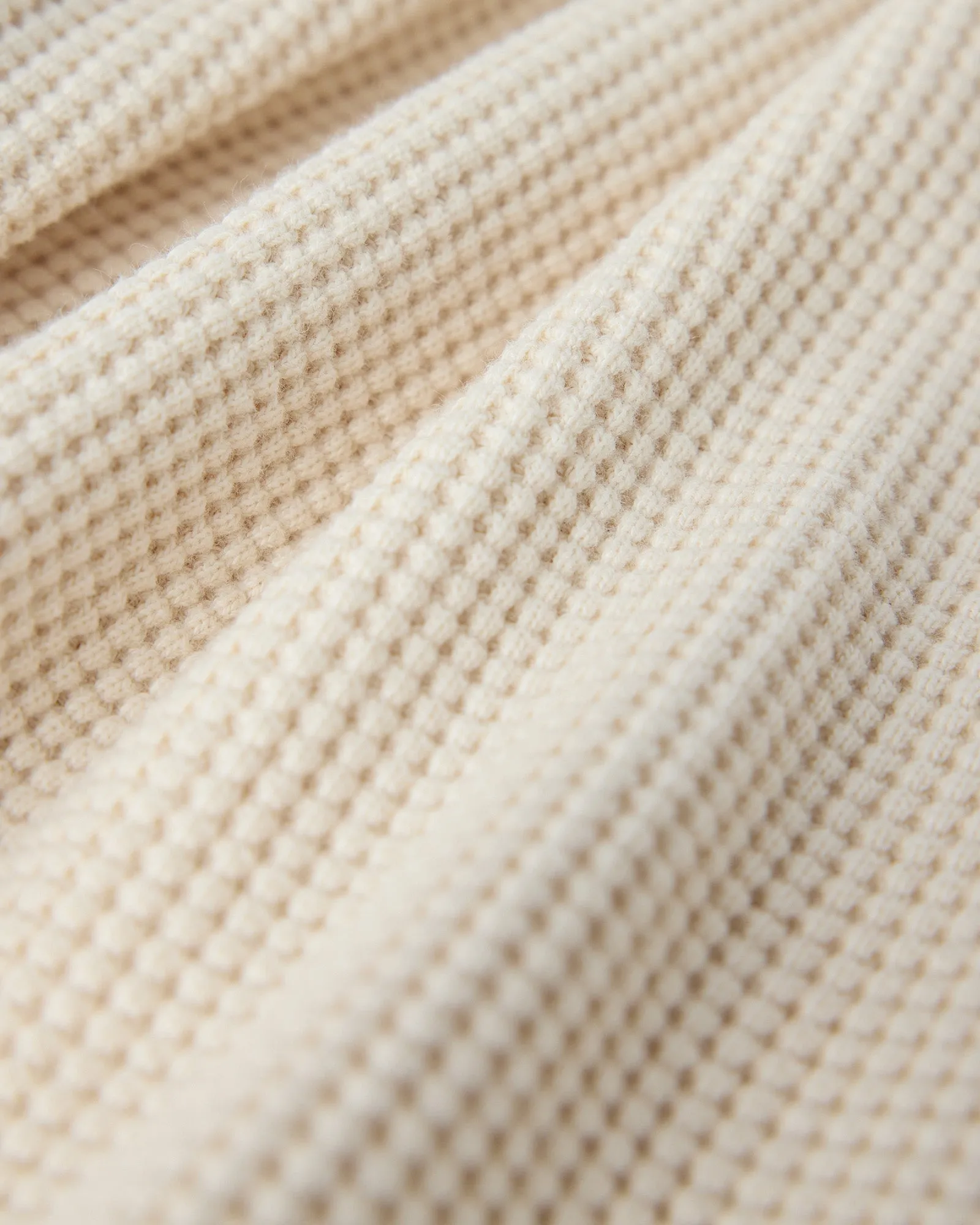 Jersey Lined Waffle Hoodie - Cream sold by OVO product image thumbnail 4