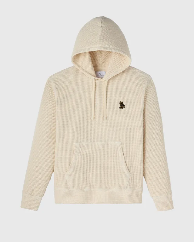 Jersey Lined Waffle Hoodie - Cream sold by OVO