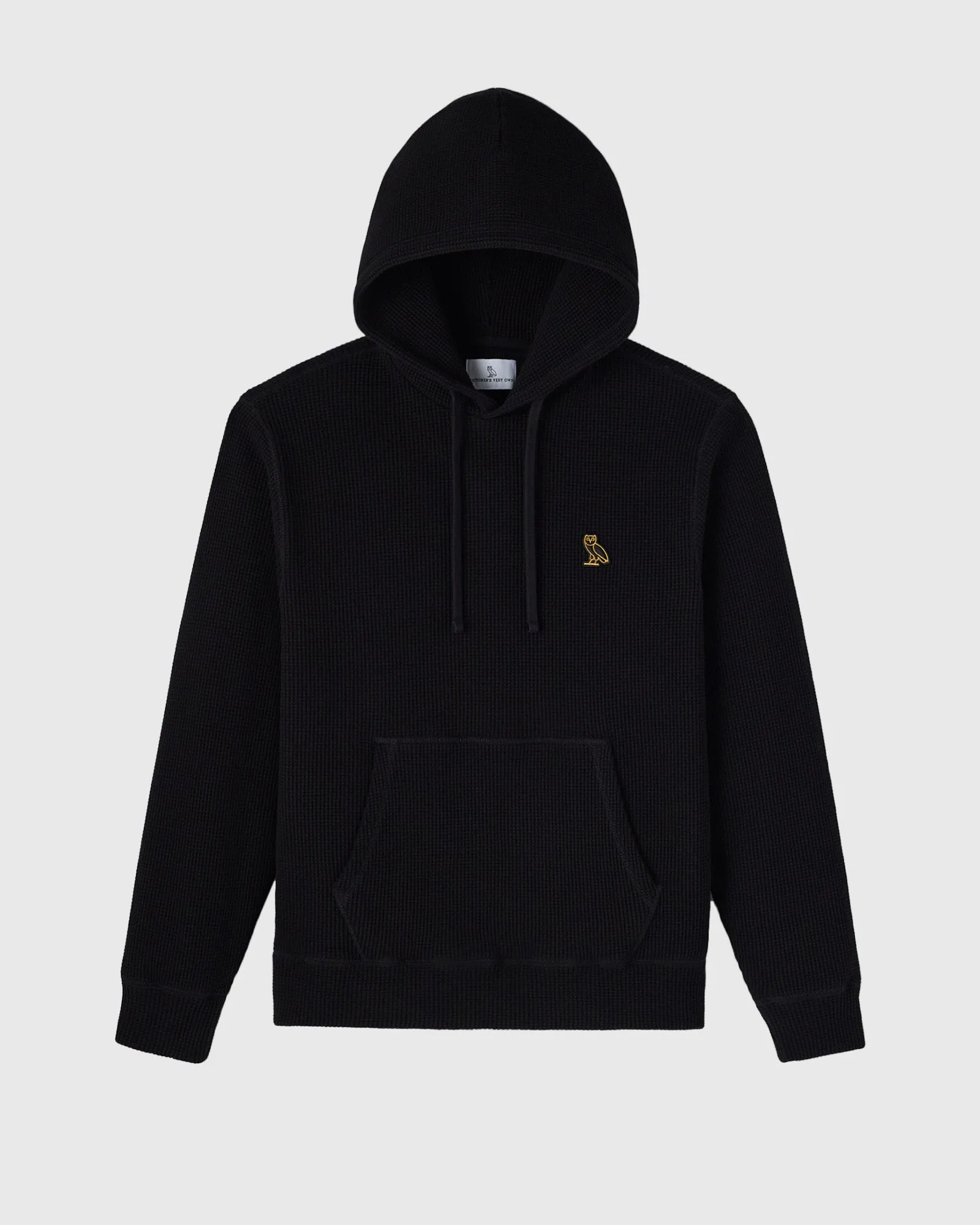 Jersey Lined Waffle Hoodie - Black sold by OVO