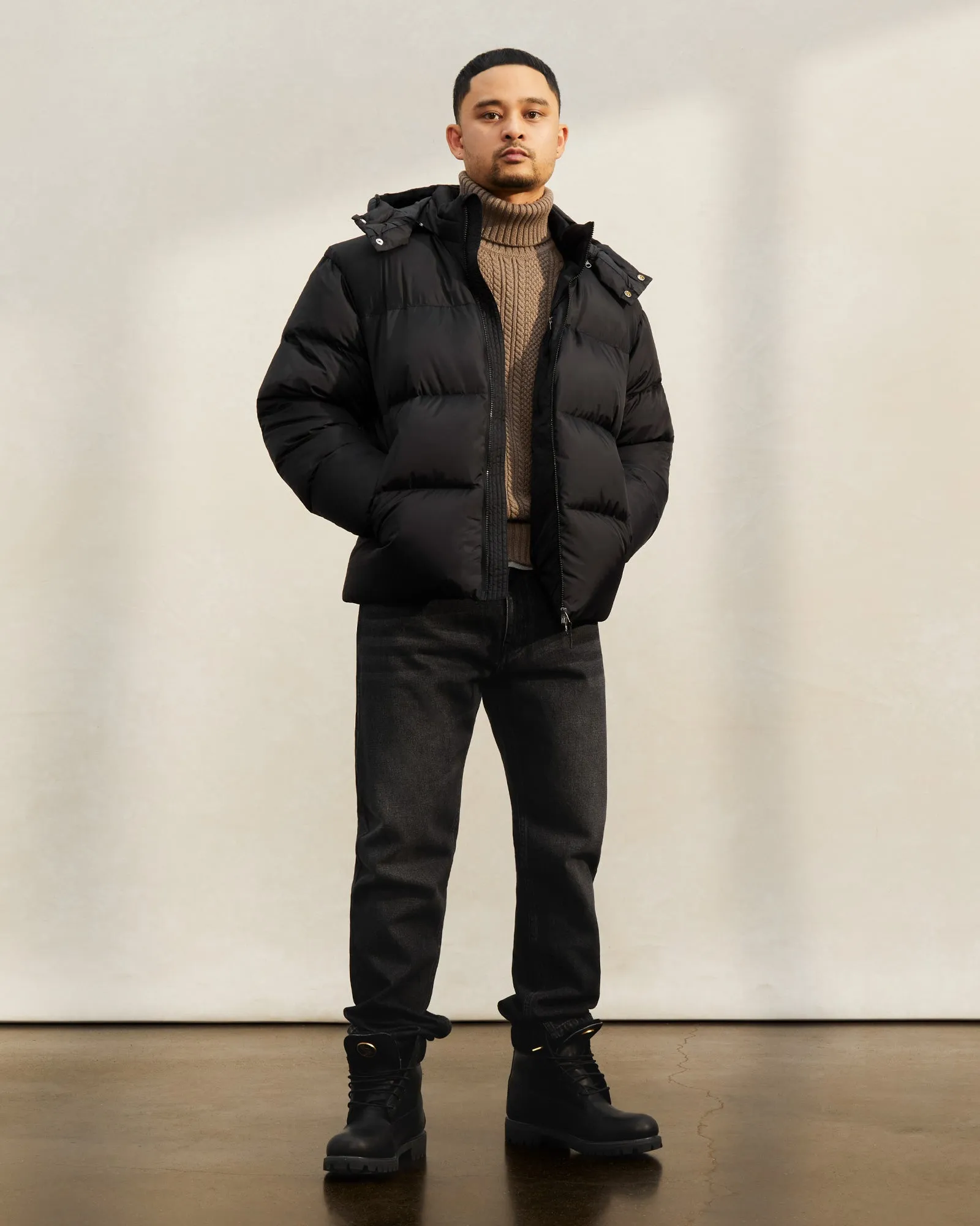 Cable Knit Turtleneck Sweater - Taupe sold by OVO product image thumbnail 3