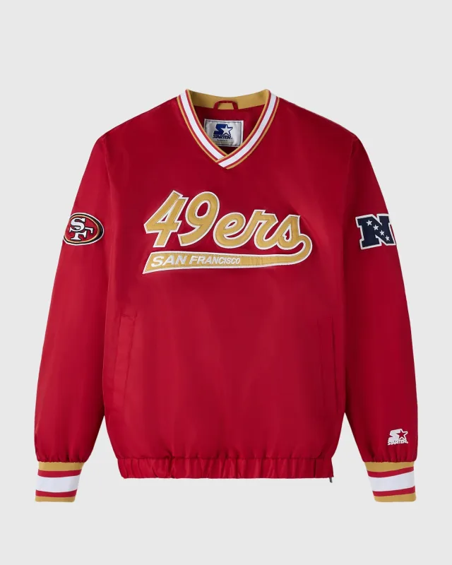 NFL San Francisco 49ers Starter® Trainer Pullover Jacket - Red sold by OVO