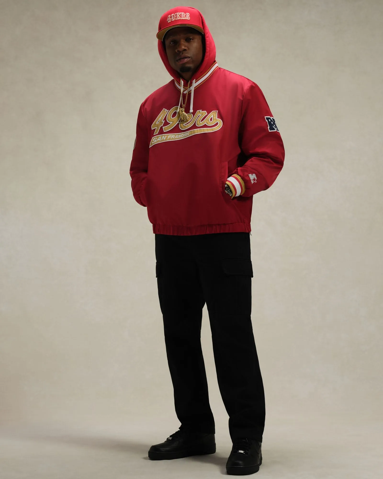 NFL San Francisco 49ers Starter® Trainer Pullover Jacket - Red sold by OVO product image thumbnail 3