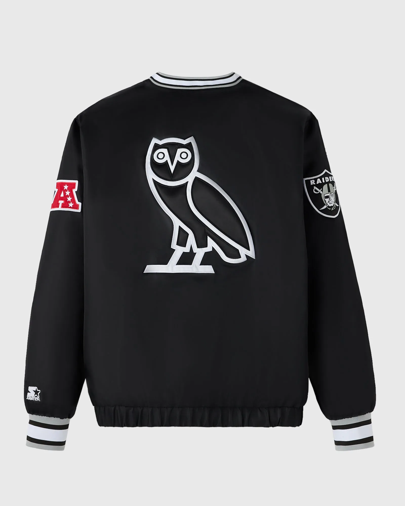 NFL Las Vegas Raiders Starter® Trainer Pullover Jacket - Black sold by OVO product image thumbnail 2