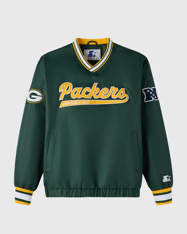 NFL Green Bay Packers Starter® Trainer Pullover Jacket - Green sold by OVO