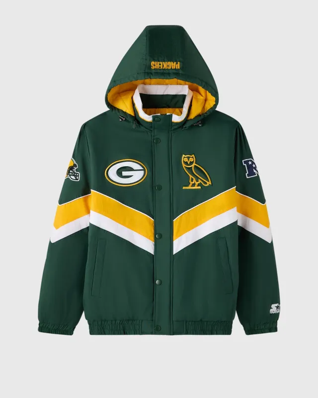 NFL Green Bay Packers Starter® Sideline Puffer Jacket - Green sold by OVO