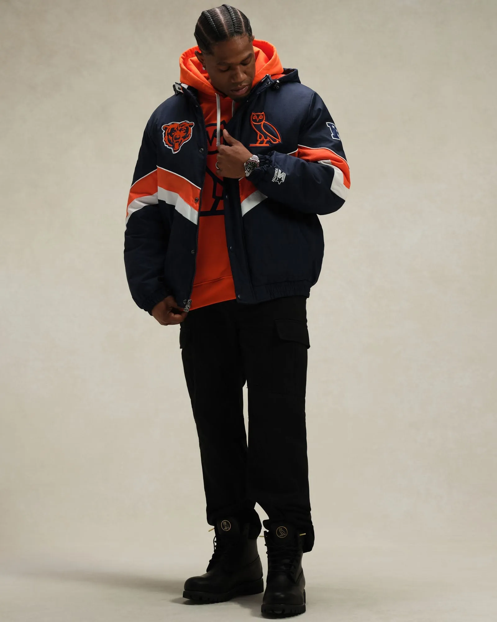 NFL Chicago Bears Starter® Sideline Puffer Jacket - Navy sold by OVO product image thumbnail 3