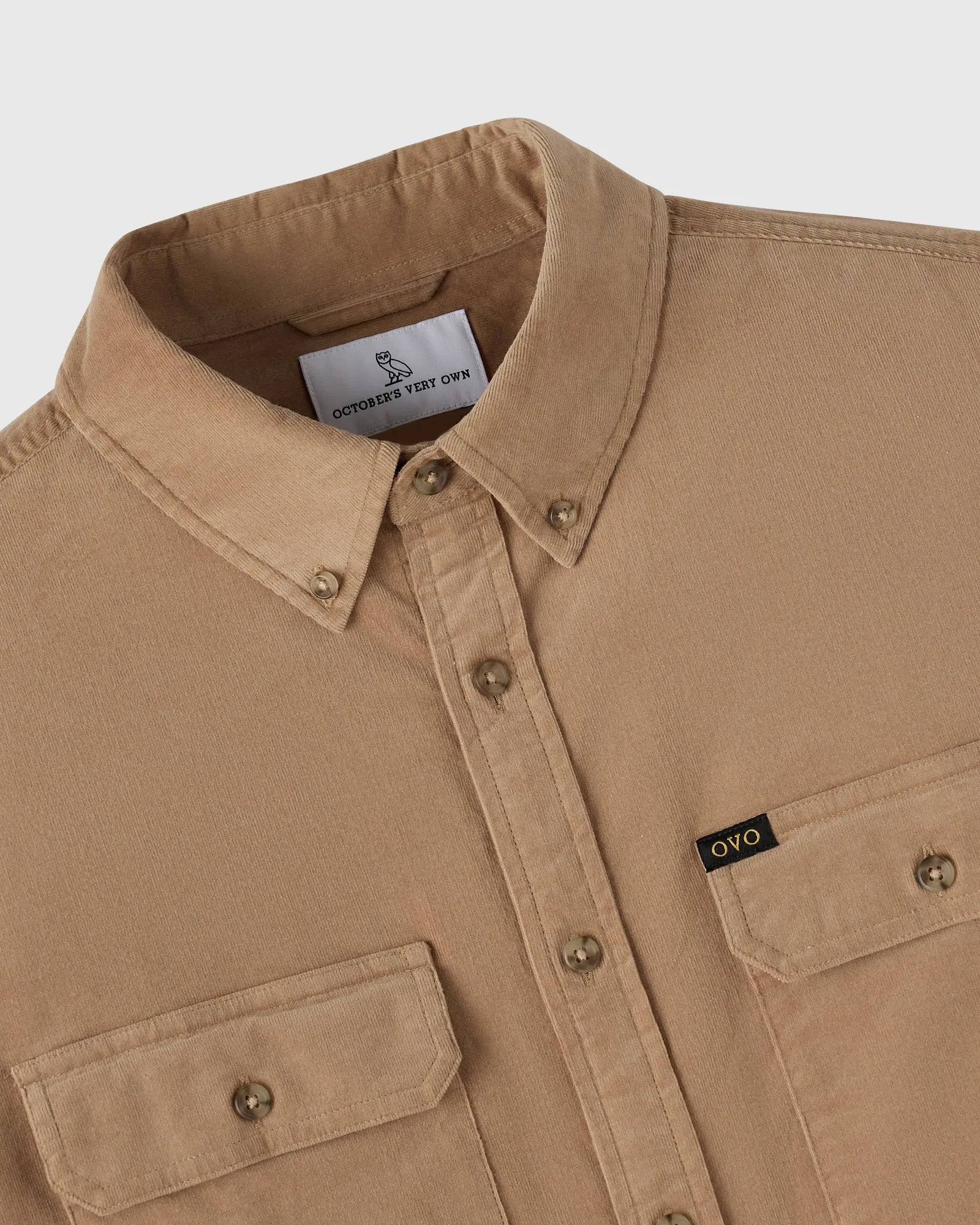 Corduroy Work Shirt - Khaki sold by OVO product image thumbnail 2