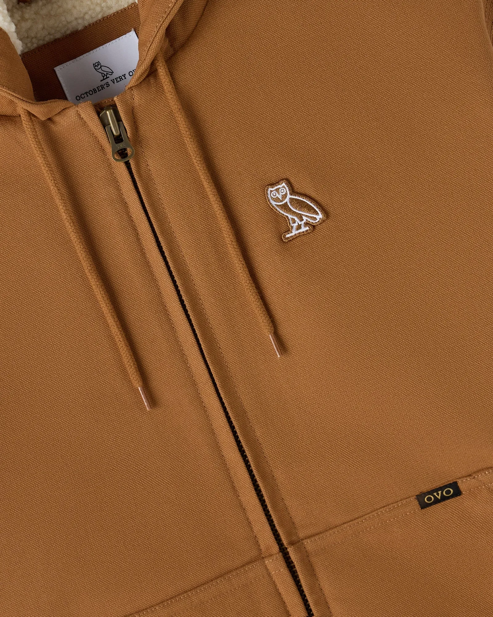 Sherpa Lined Hooded Work Jacket - Brown sold by OVO product image thumbnail 2