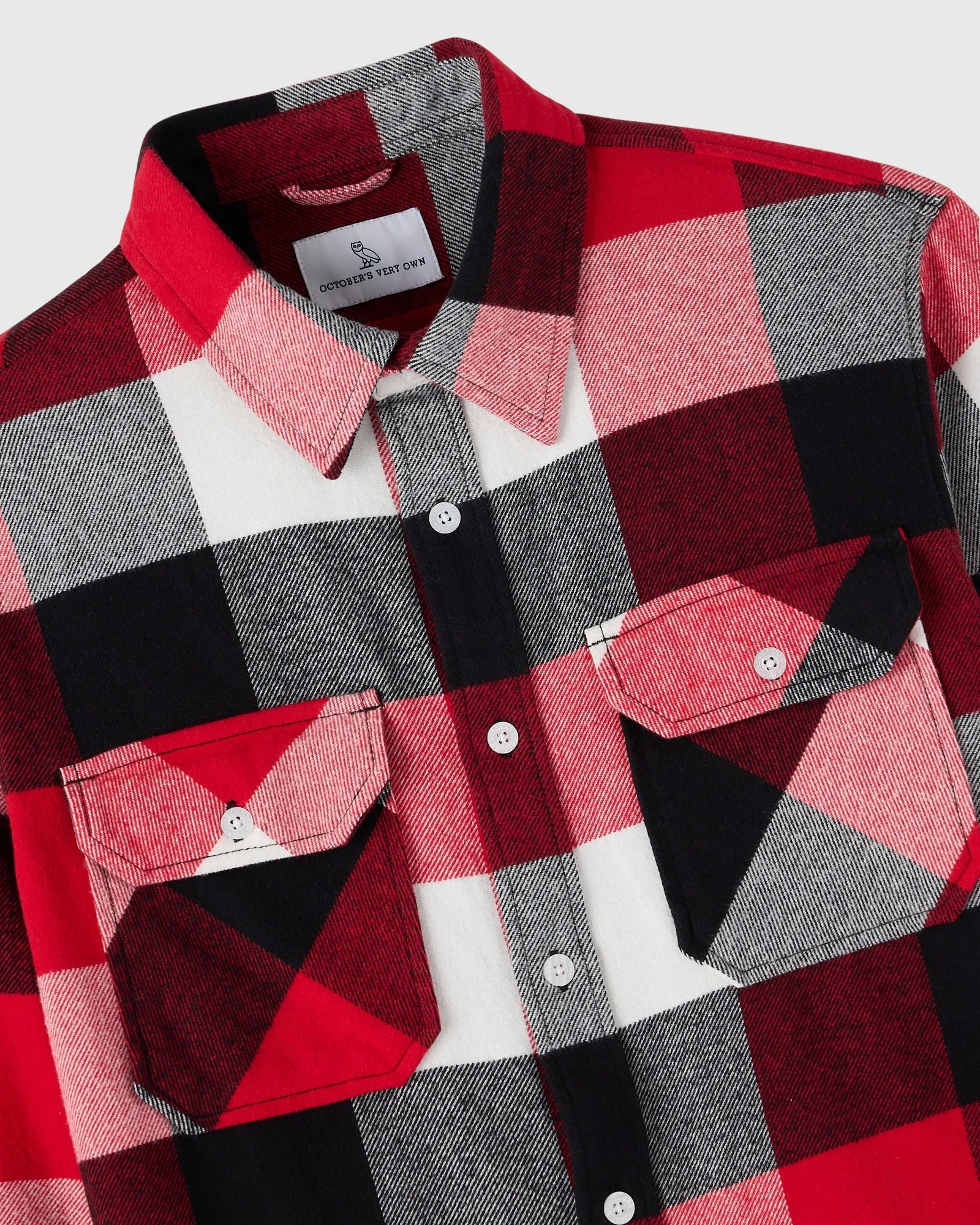 Buffalo Plaid Flannel Shirt - Red sold by OVO product image thumbnail 3