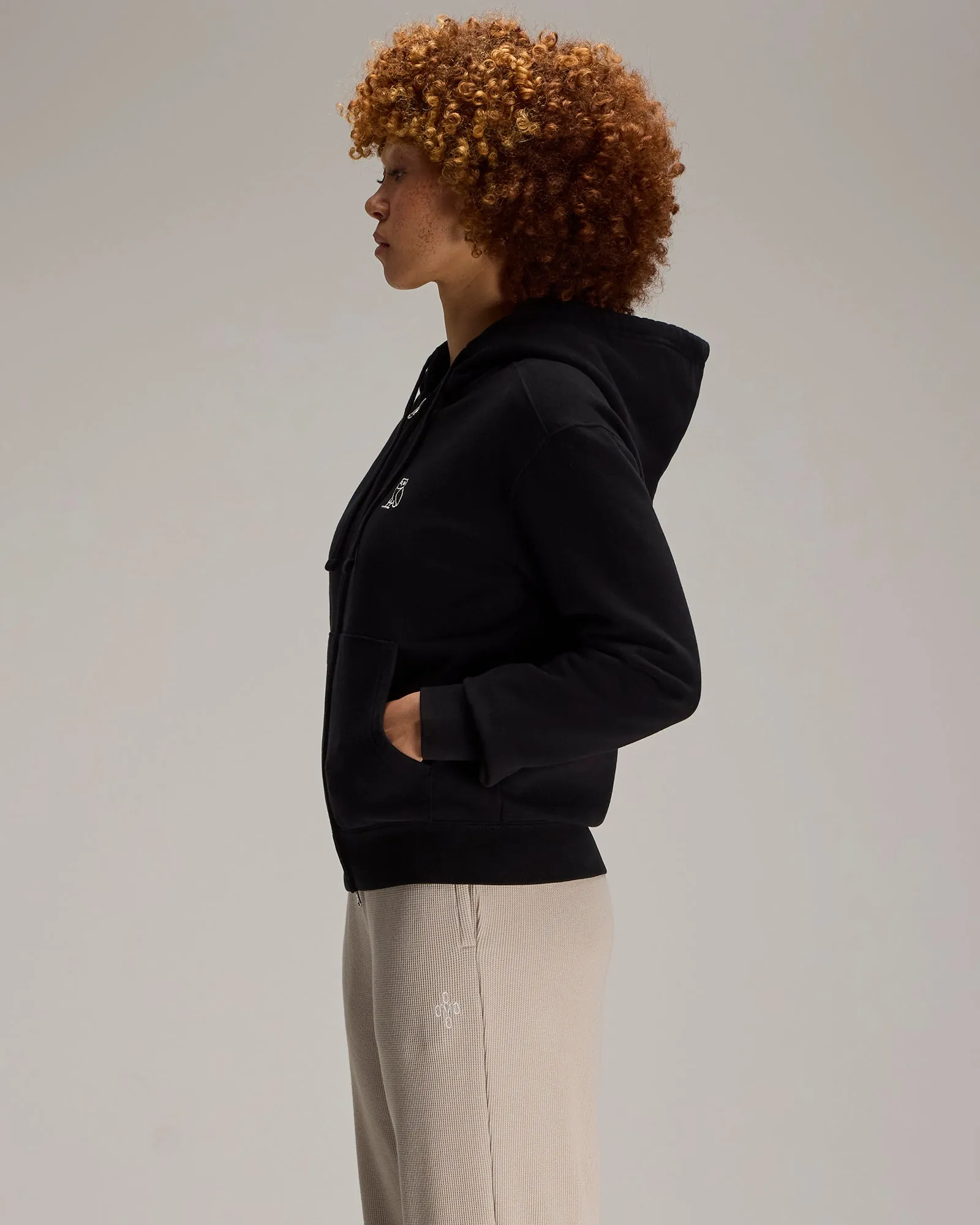 Relaxed-Fit Full-Zip Hoodie - Black sold by OVO product image thumbnail 3