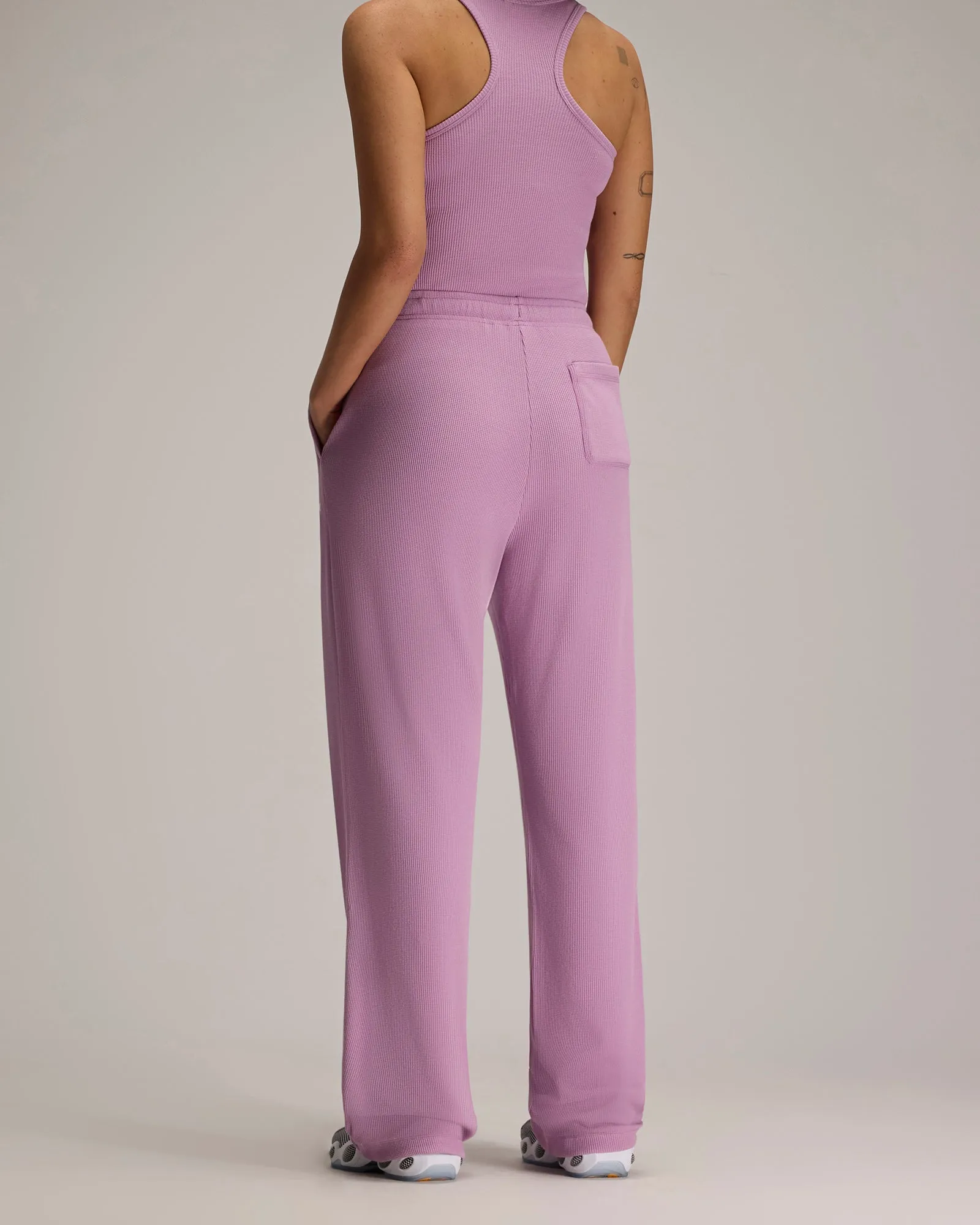 Pom Pom Waffle Open-Hem Sweatpant - Lavender sold by OVO product image thumbnail 5