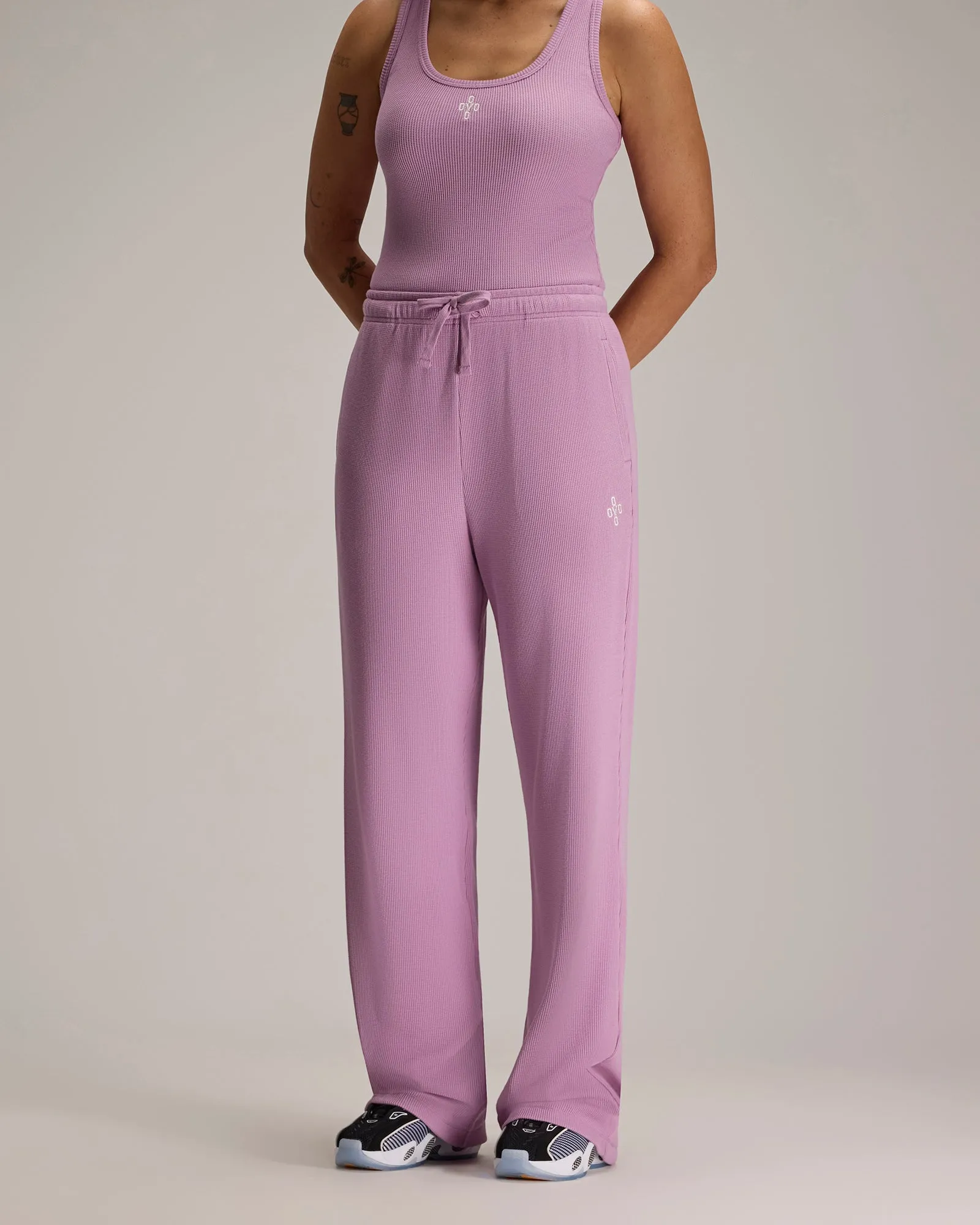 Pom Pom Waffle Open-Hem Sweatpant - Lavender sold by OVO product image thumbnail 3
