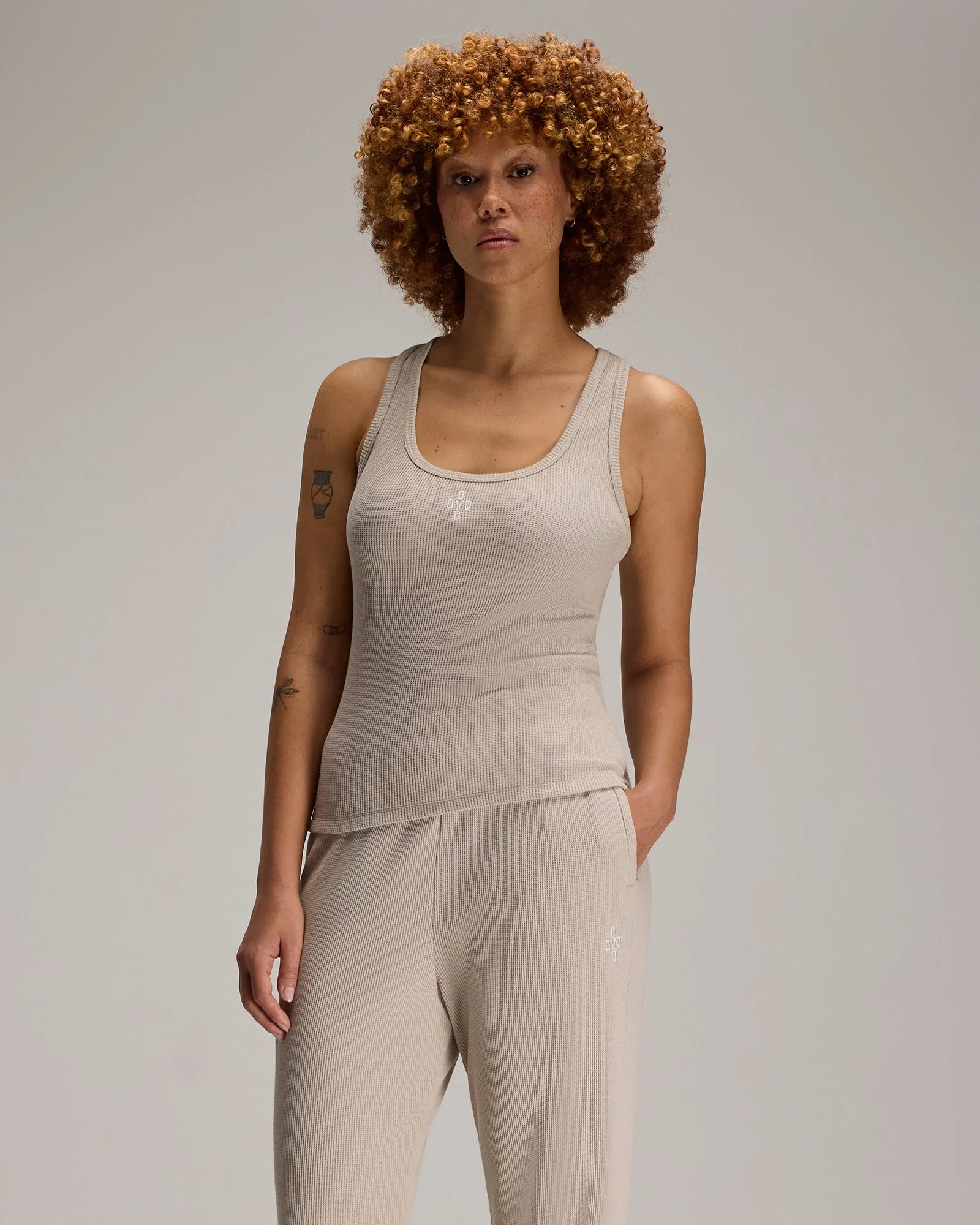 Pom Pom Scoopneck Tank Top - Sand sold by OVO product image thumbnail 3