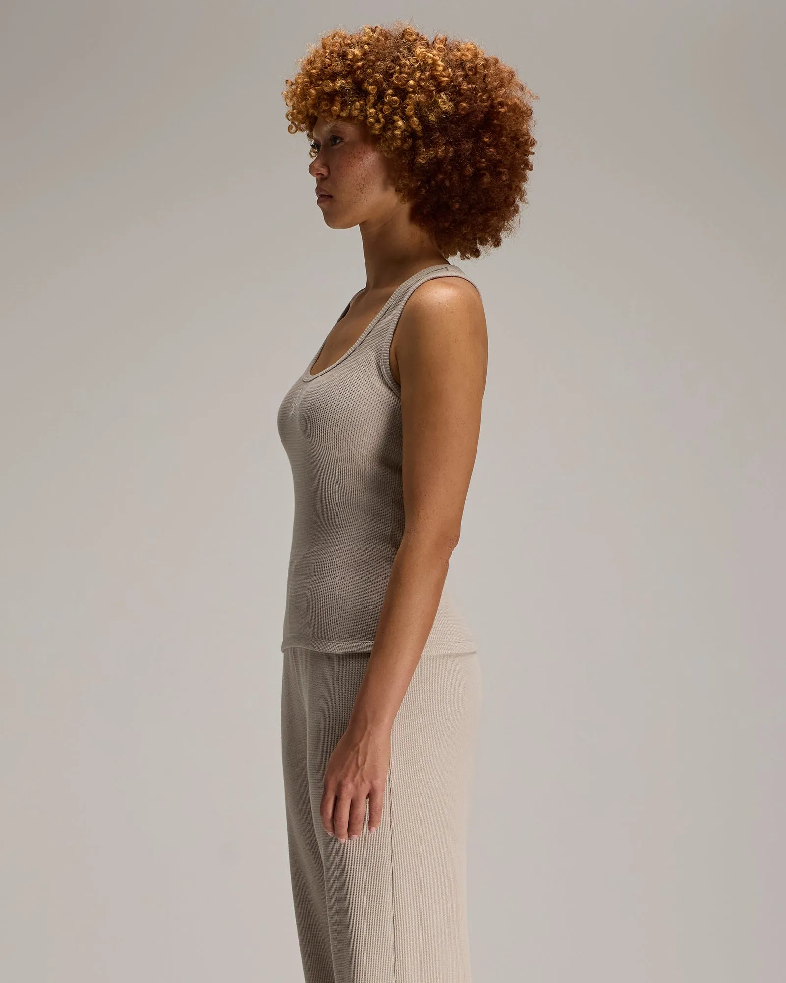 Pom Pom Scoopneck Tank Top - Sand sold by OVO product image thumbnail 4