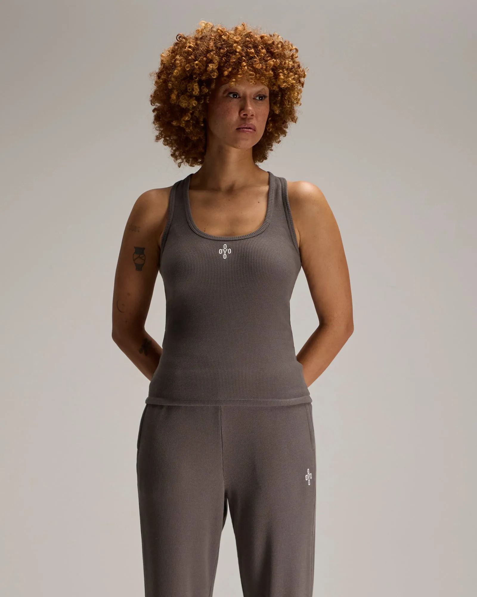 Pom Pom Scoopneck Tank Top - Granite sold by OVO product image thumbnail 3