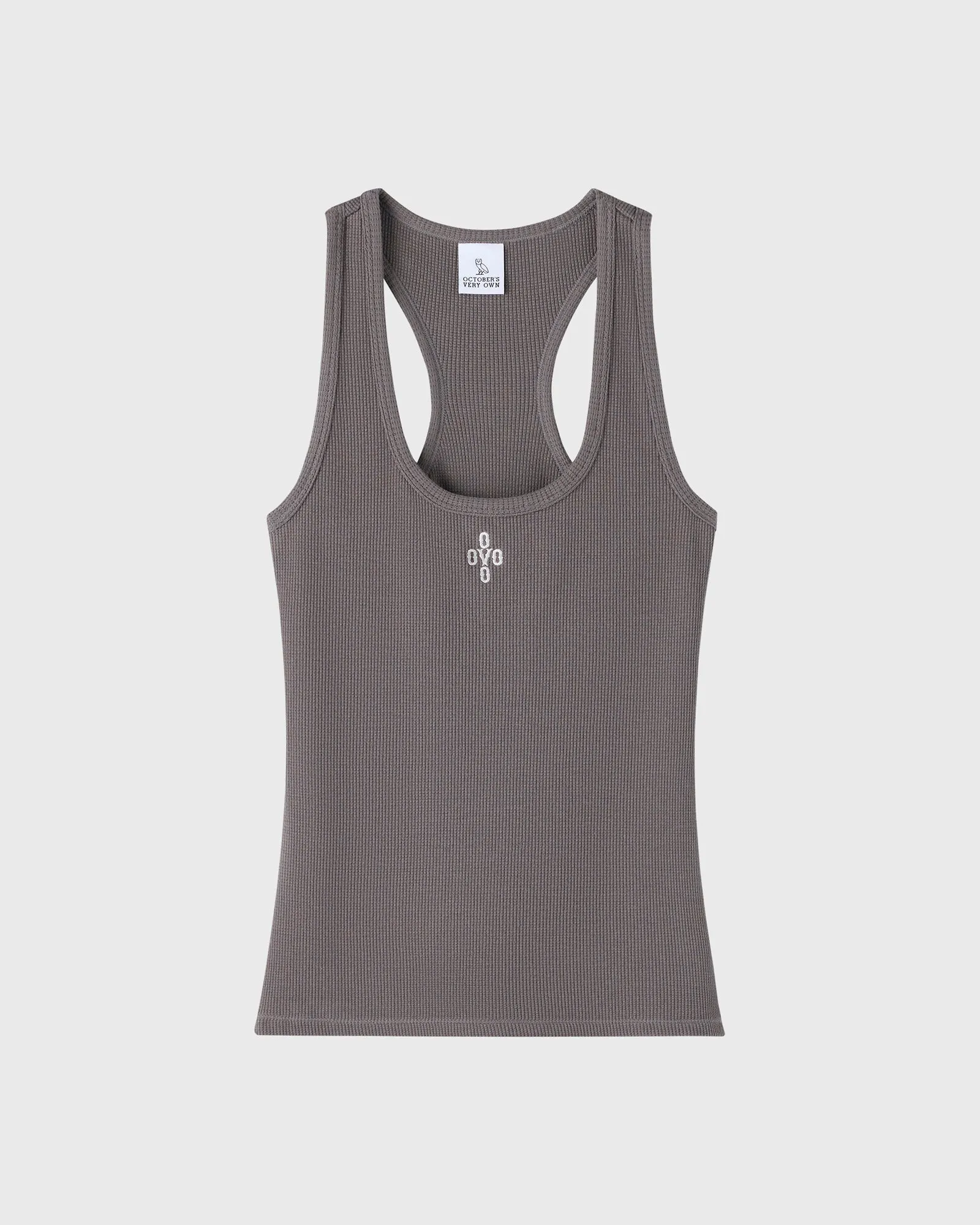 Pom Pom Scoopneck Tank Top - Granite sold by OVO