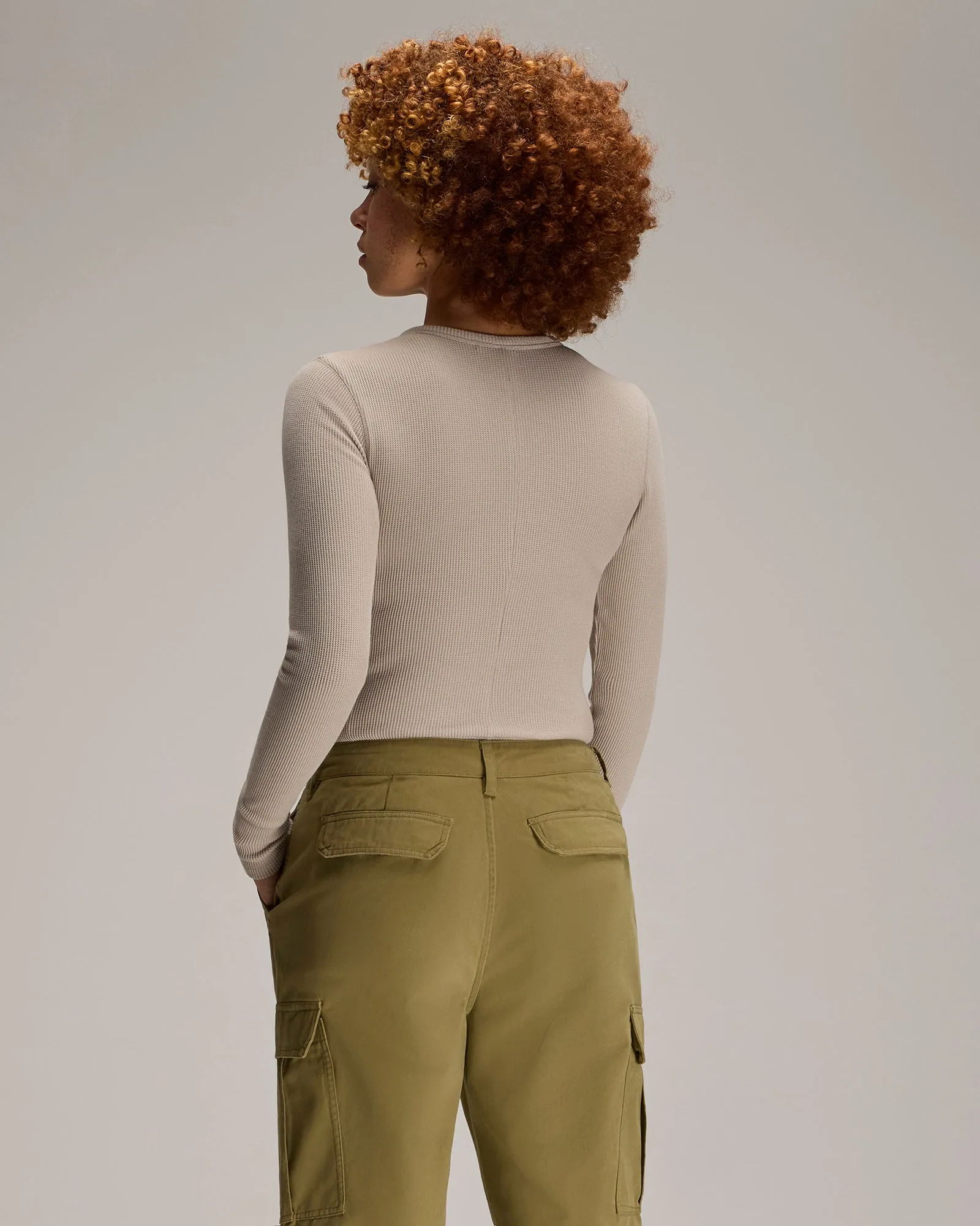 Pom Pom Henley Bodysuit - Sand sold by OVO product image thumbnail 5