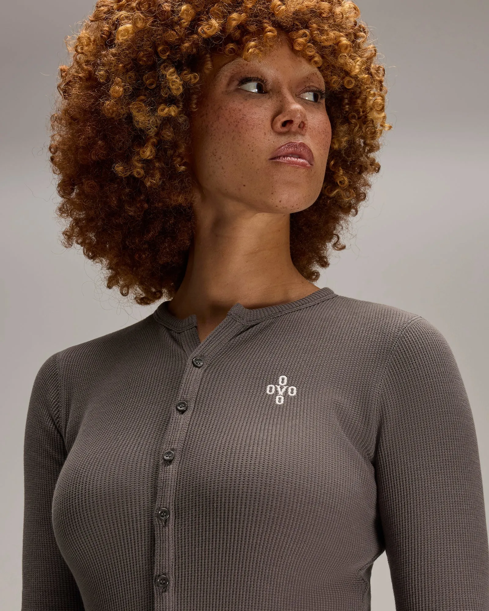 Pom Pom Henley Bodysuit - Granite sold by OVO product image thumbnail 5