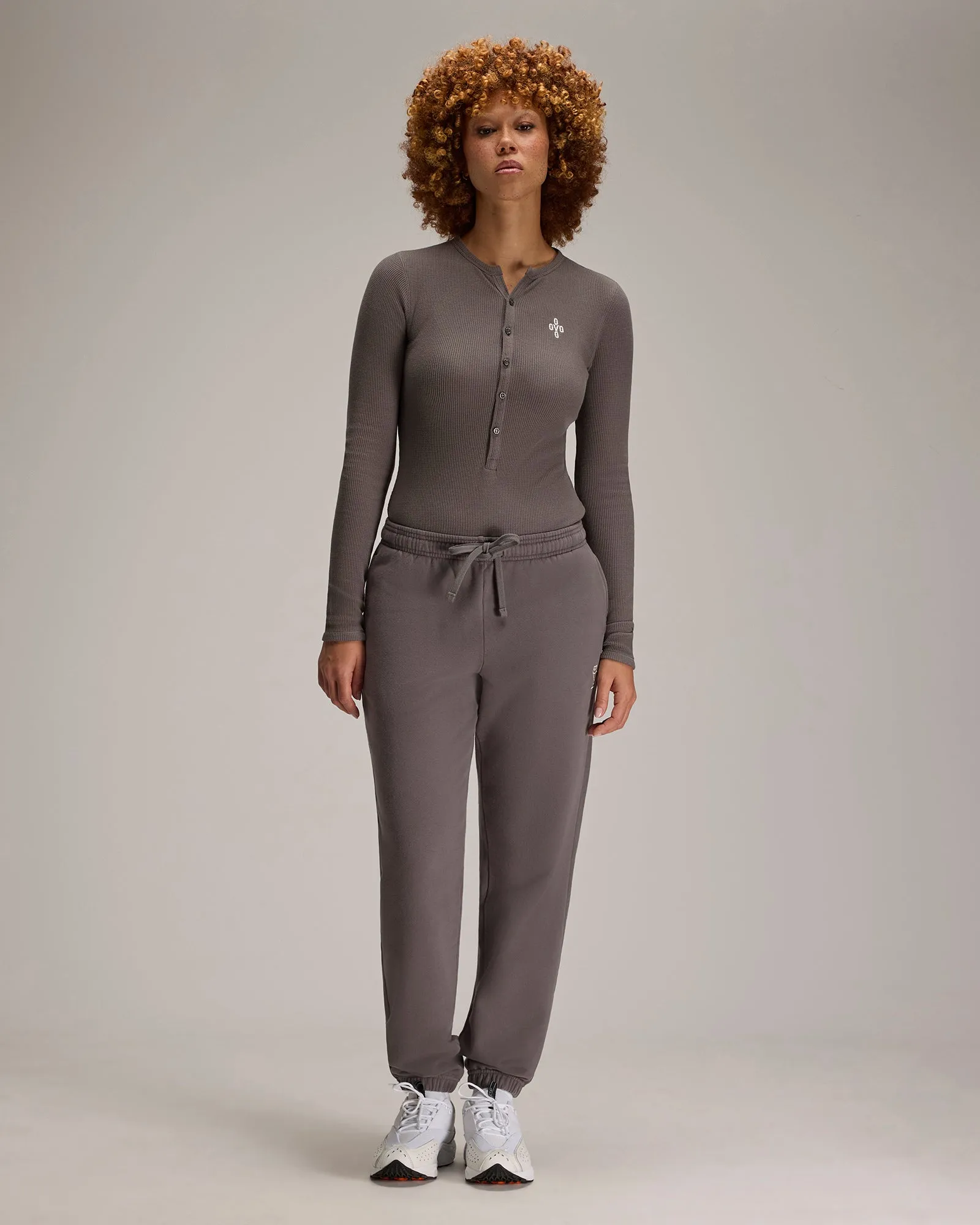 Pom Pom Henley Bodysuit - Granite sold by OVO product image thumbnail 2