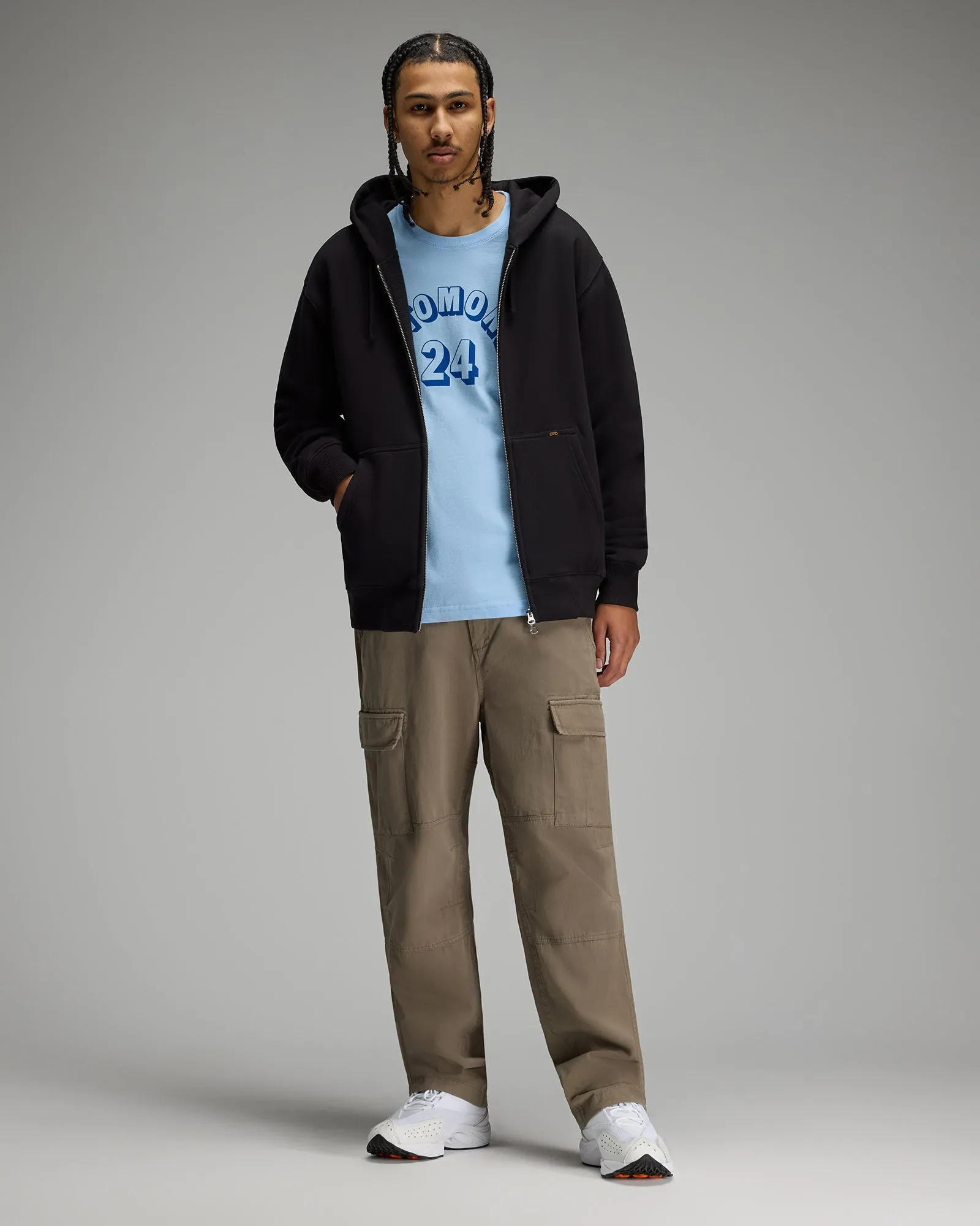 Waffle-Lined Full-Zip Hoodie - Black sold by OVO product image thumbnail 2