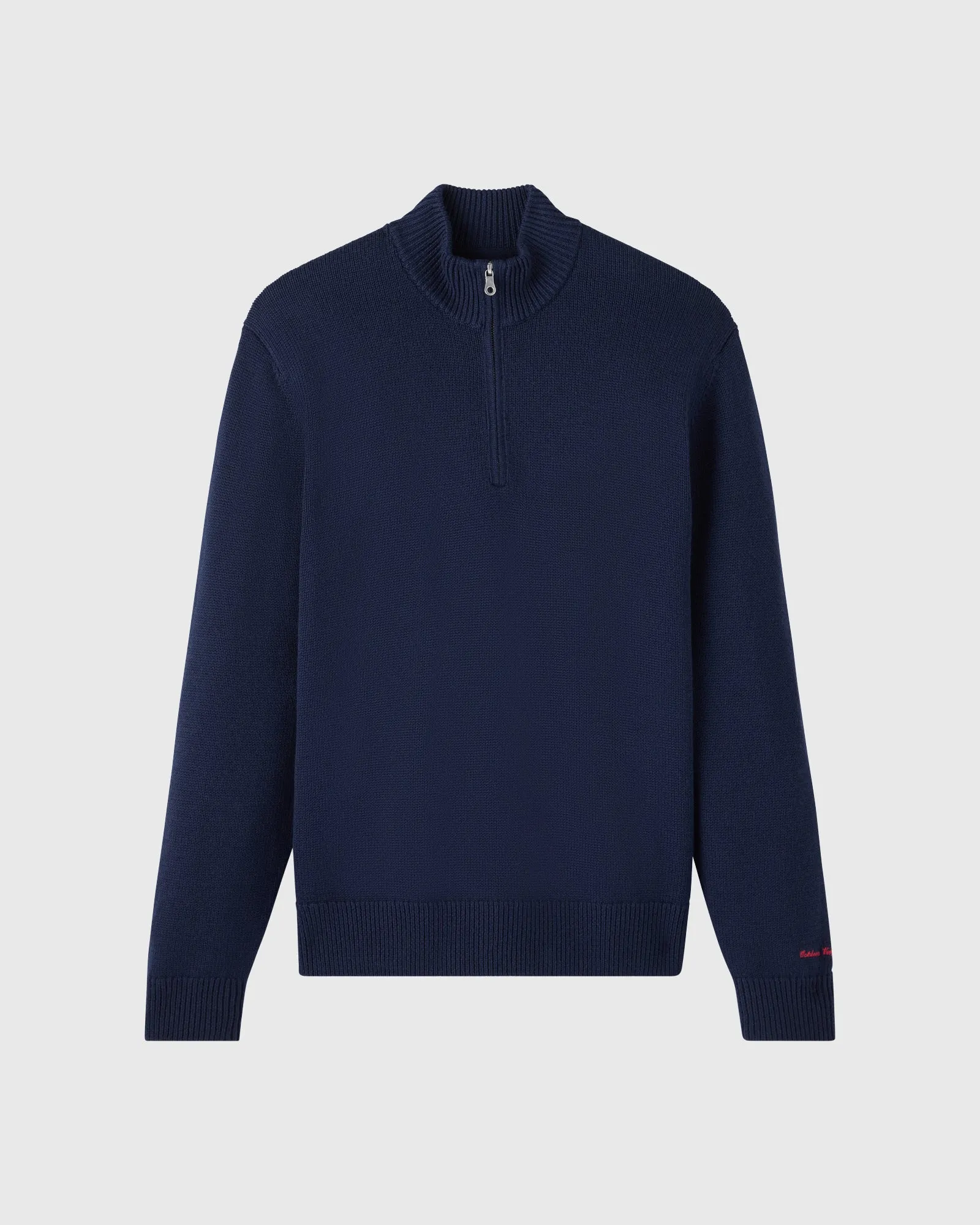 Quarter-Zip Sweater - Navy sold by OVO