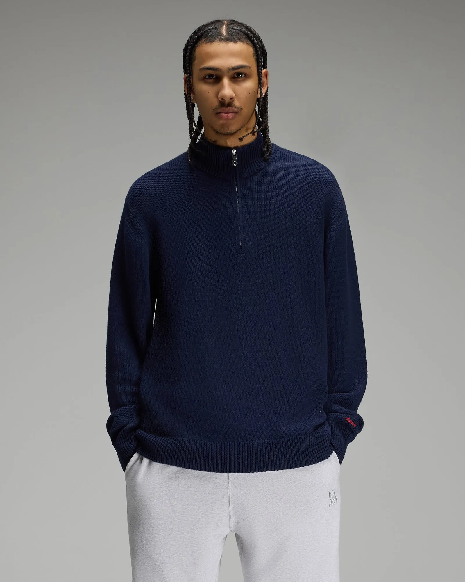 Quarter-Zip Sweater - Navy sold by OVO product image thumbnail 3