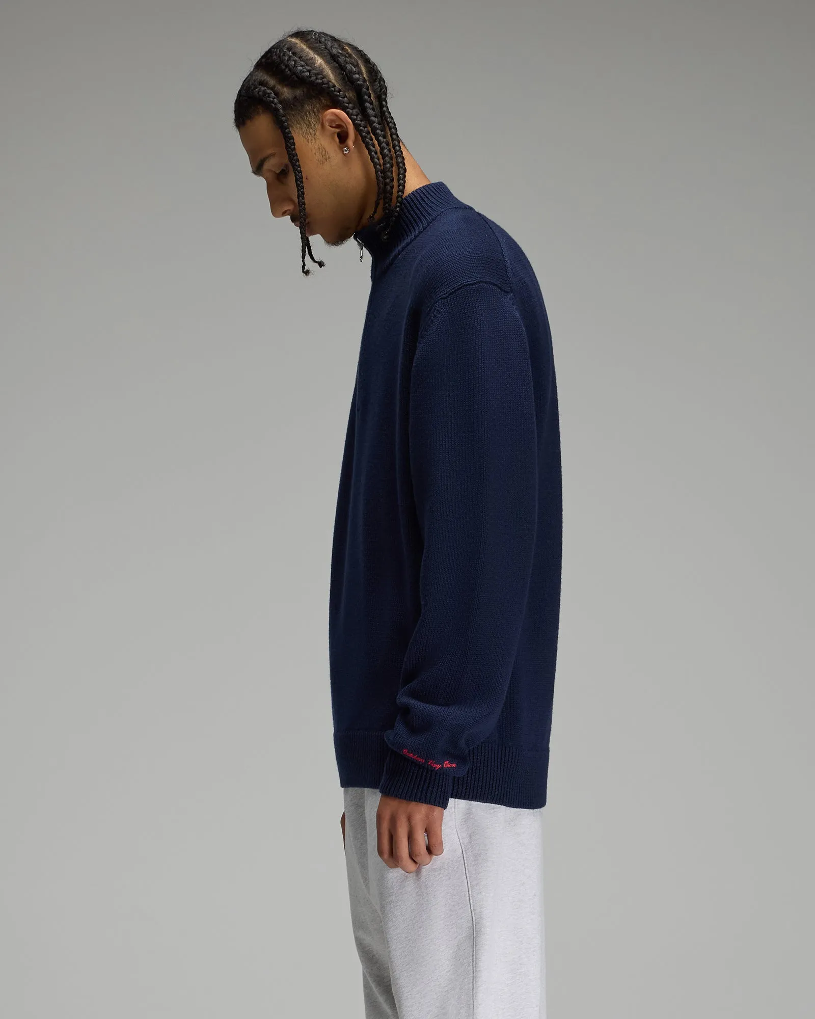 Quarter-Zip Sweater - Navy sold by OVO product image thumbnail 4
