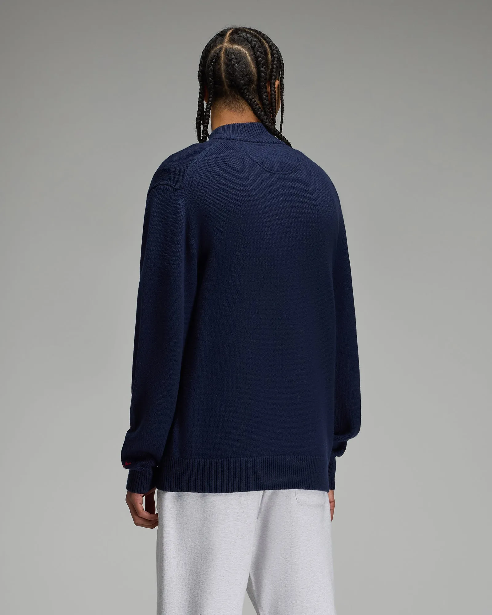 Quarter-Zip Sweater - Navy sold by OVO product image thumbnail 5