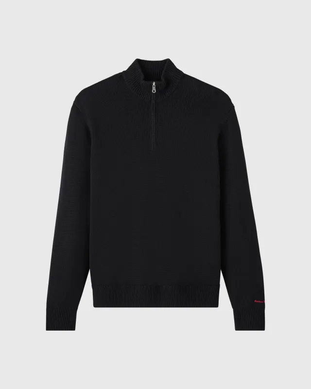 Quarter-Zip Sweater - Black sold by OVO