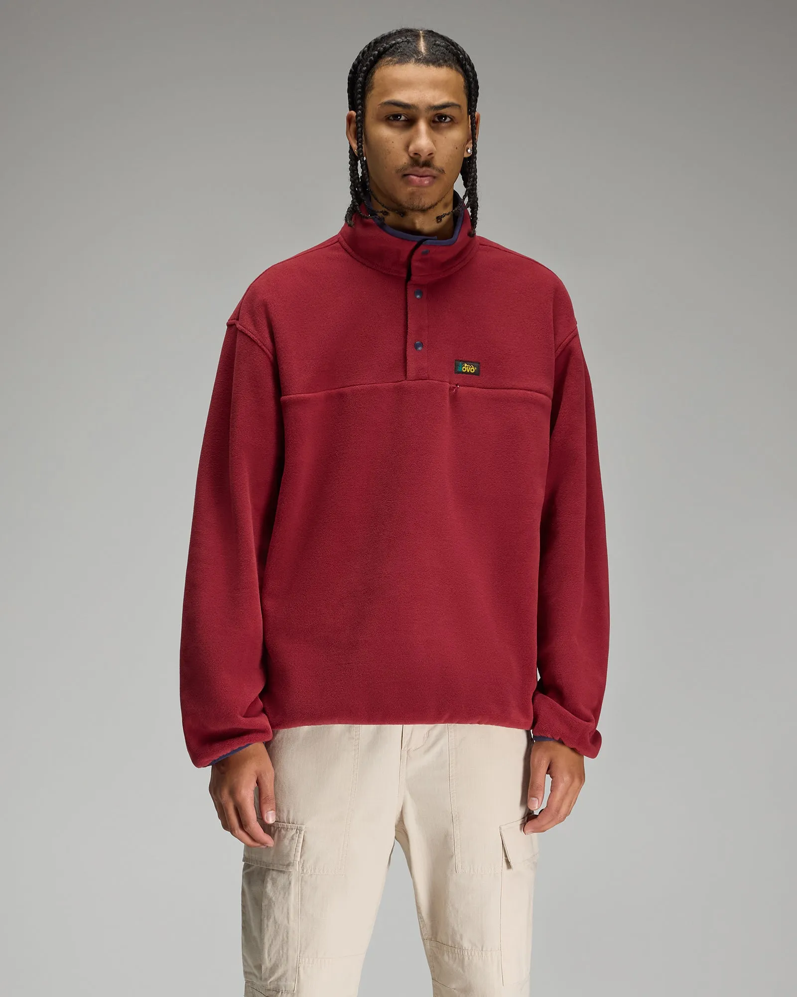 Polartec® Fleece Mockneck - Dark Crimson sold by OVO product image thumbnail 3