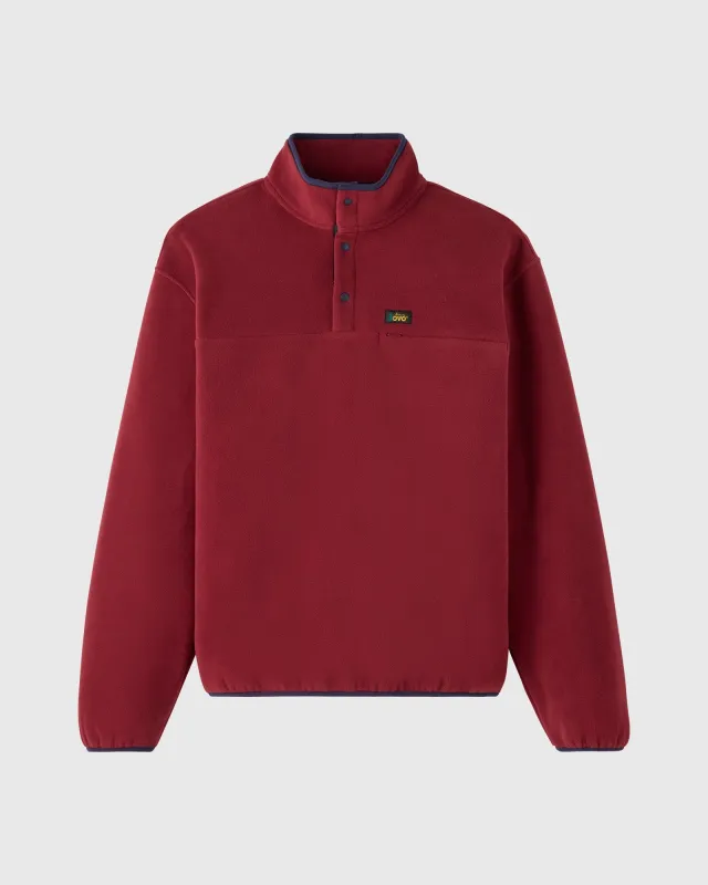 Polartec® Fleece Mockneck - Dark Crimson sold by OVO