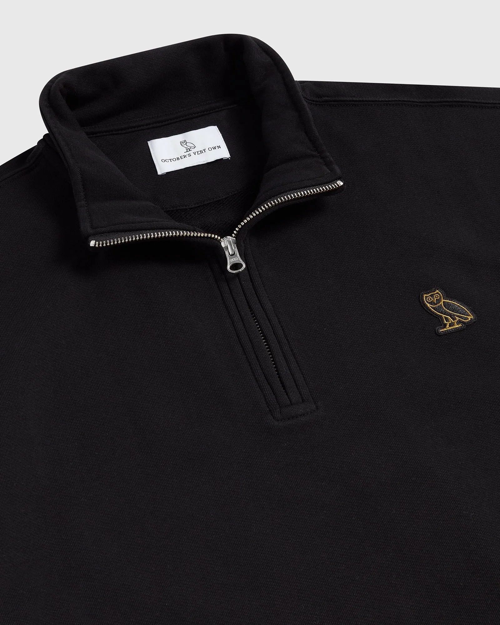 Classic Quarter Zip Mockneck Sweatshirt - Black sold by OVO product image thumbnail 2