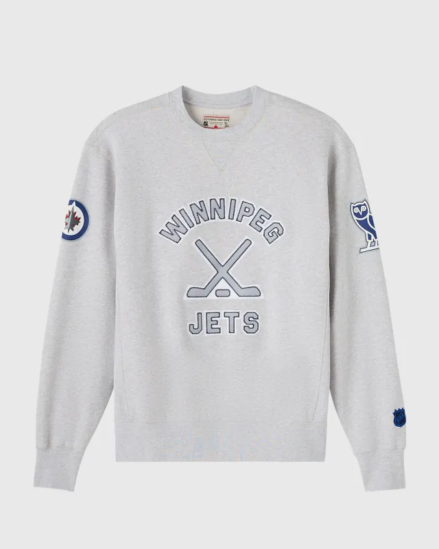 NHL Winnipeg Jets Crewneck - Ash Heather Grey sold by OVO