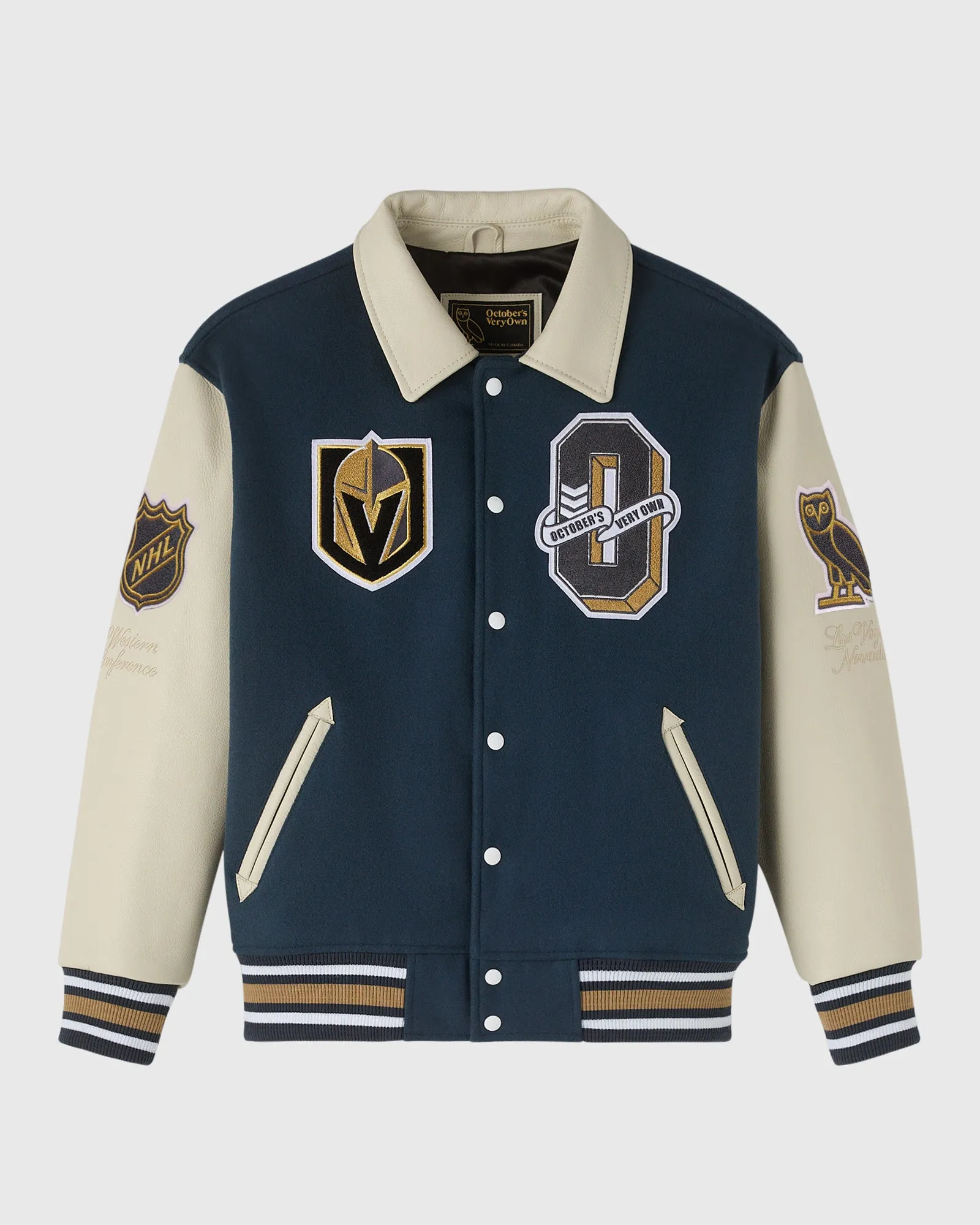 NHL Las Vegas Golden Knights Varsity Jacket - Grey sold by OVO