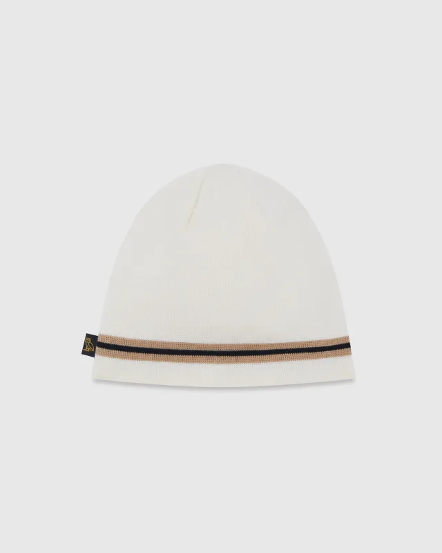Striped Beanie - White sold by OVO