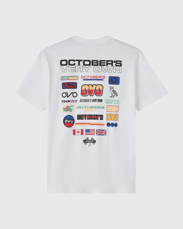 Team Race Tee - White sold by OVO