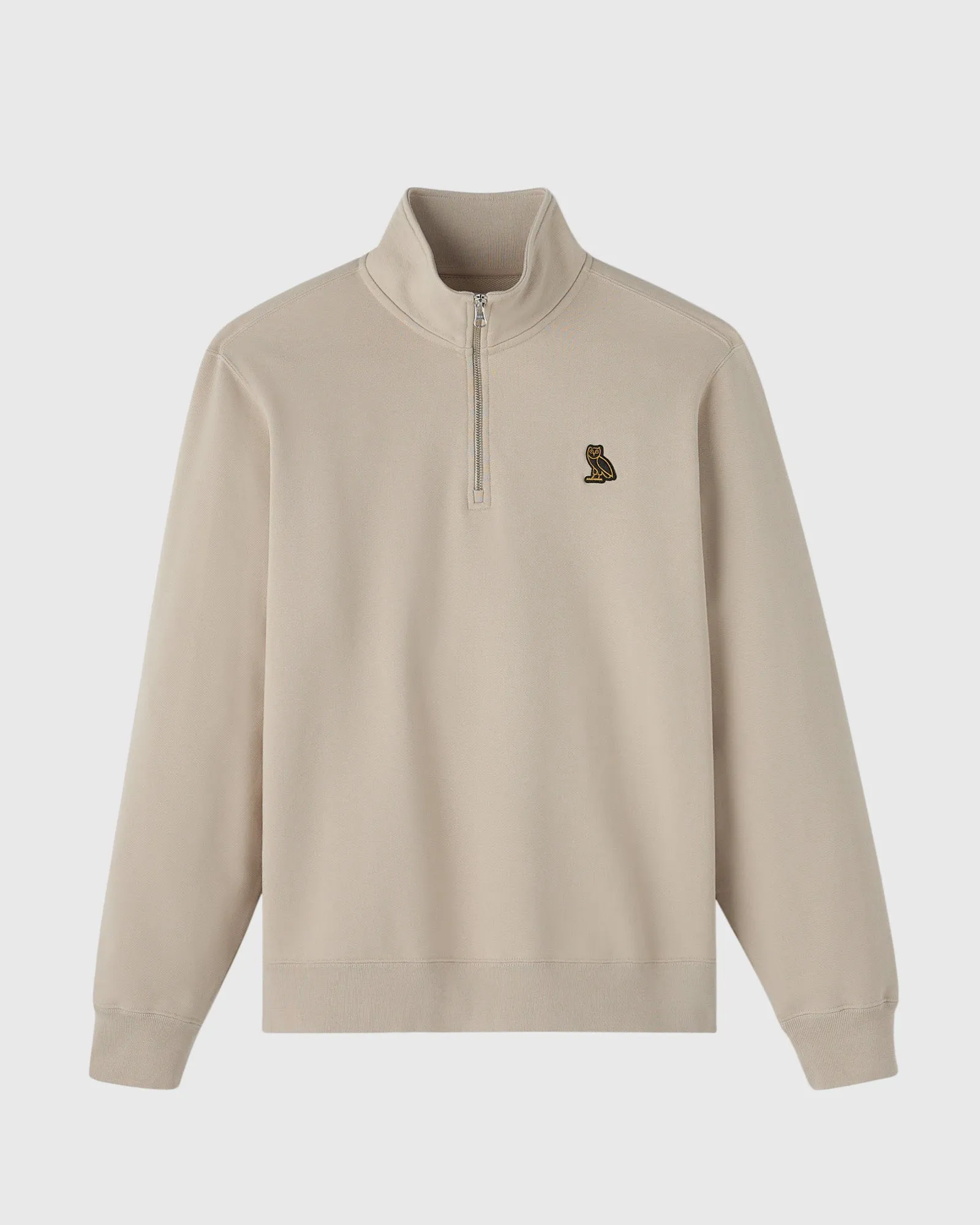 Classic Quarter-Zip Mockneck Sweatshirt - Sandstone sold by OVO