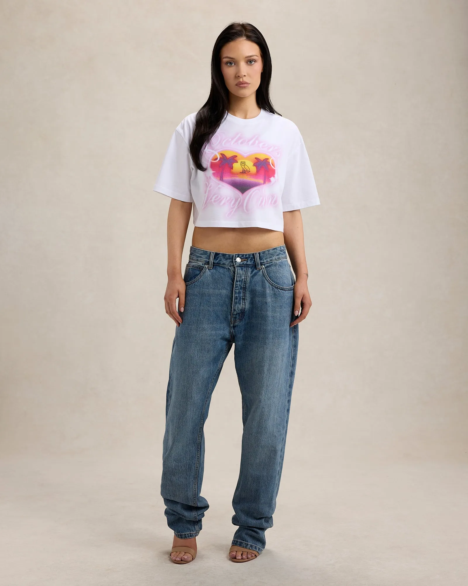Vacation Cropped Tee - White sold by OVO product image thumbnail 3