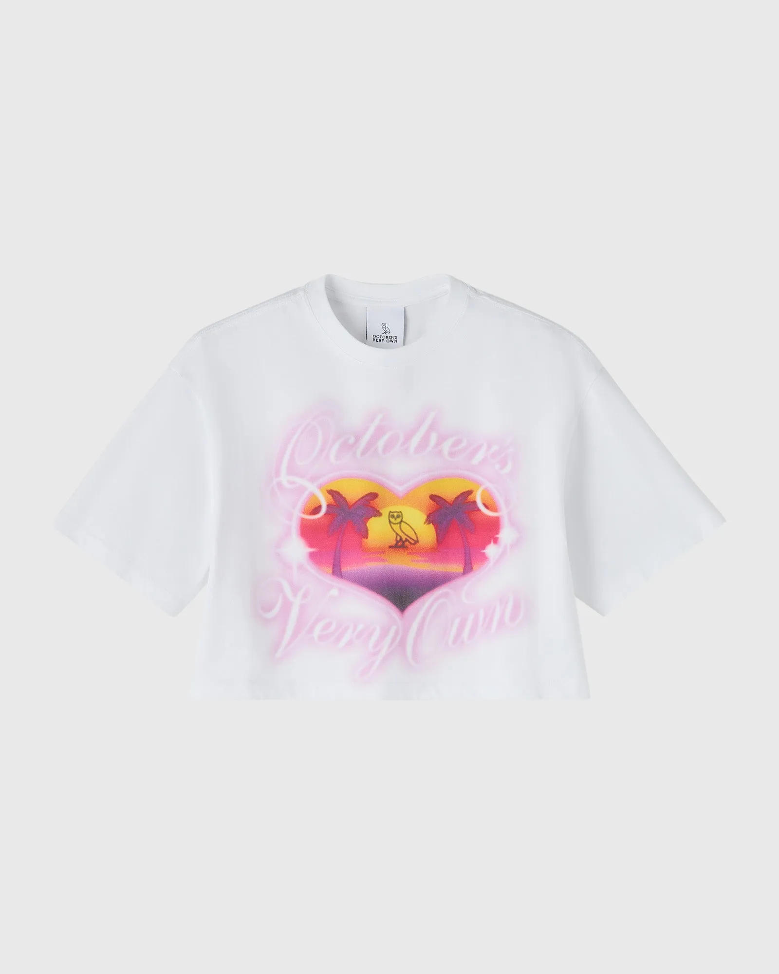 Vacation Cropped Tee - White sold by OVO