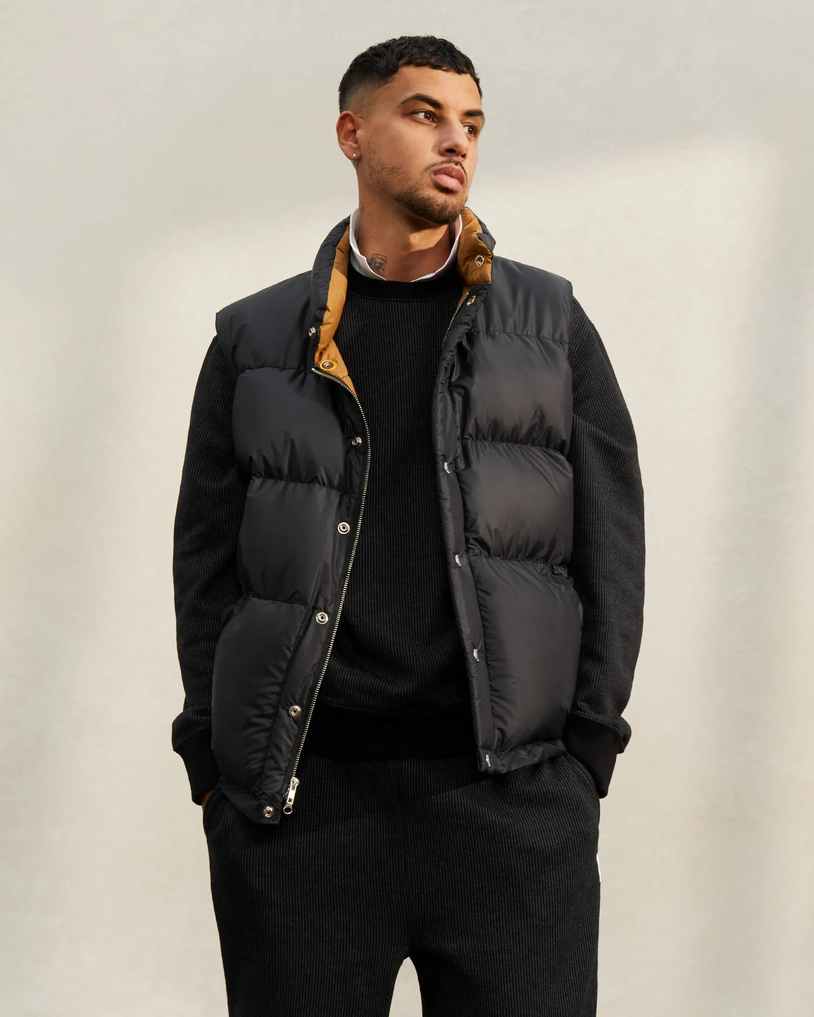 Crescent Down Works Italian Vest - Black sold by OVO product image thumbnail 2