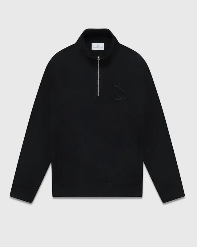 Signature Quarter-Zip Mockneck Sweater sold by OVO