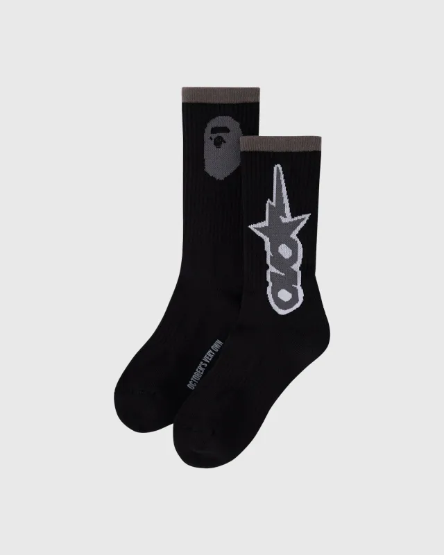 BAPE® OVO-Sta Athletic Sock - Black sold by OVO