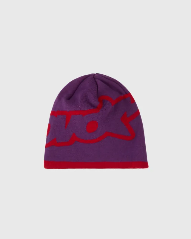 BAPE® OVO-Sta Logo Beanie - Purple sold by OVO
