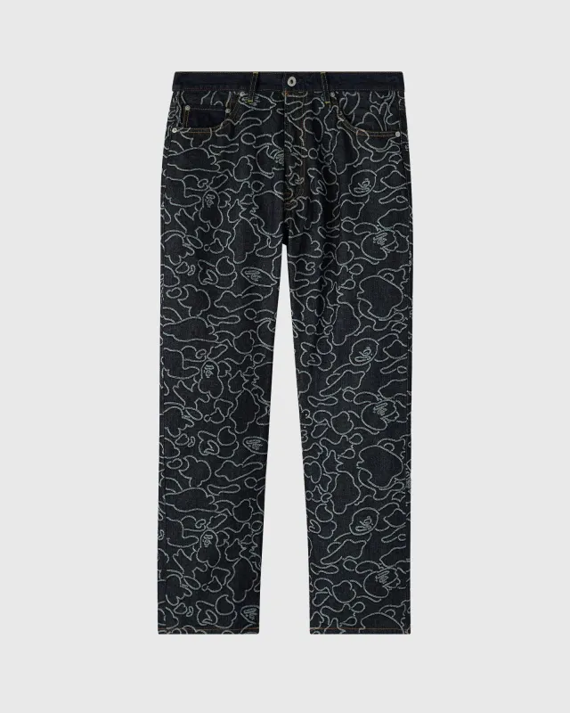 BAPE® Neon 1st Camo Denim Pant - Indigo sold by OVO