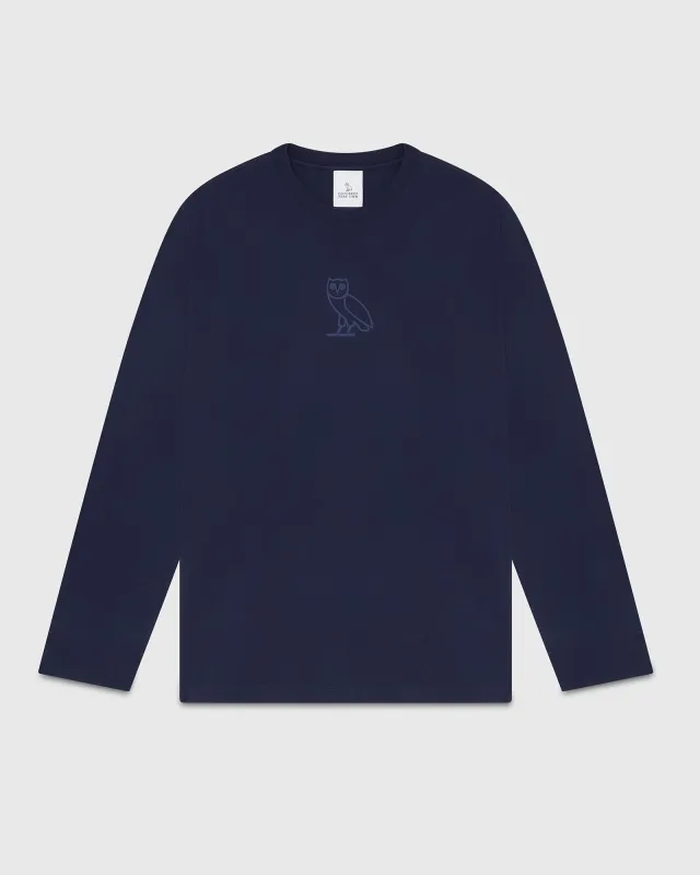 Signature Long-Sleeve Tee - Navy sold by OVO
