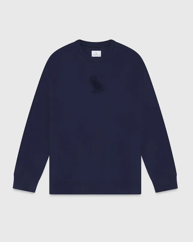 Signature Crewneck - Navy sold by OVO