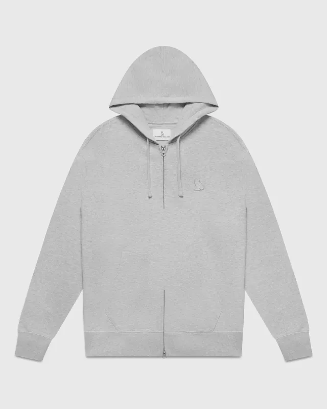 Classic Full-Zip Hoodie - Ash Heather Grey sold by OVO