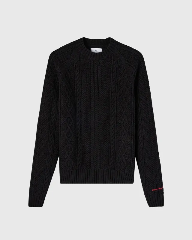 Cable Knit Sweater - Black sold by OVO