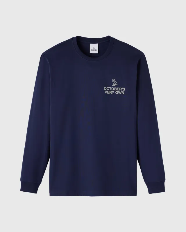 Road Clear Long-Sleeve Tee - Navy sold by OVO